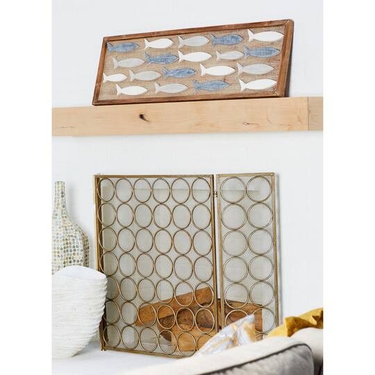 42" Gray Wood Coastal Wall Decor